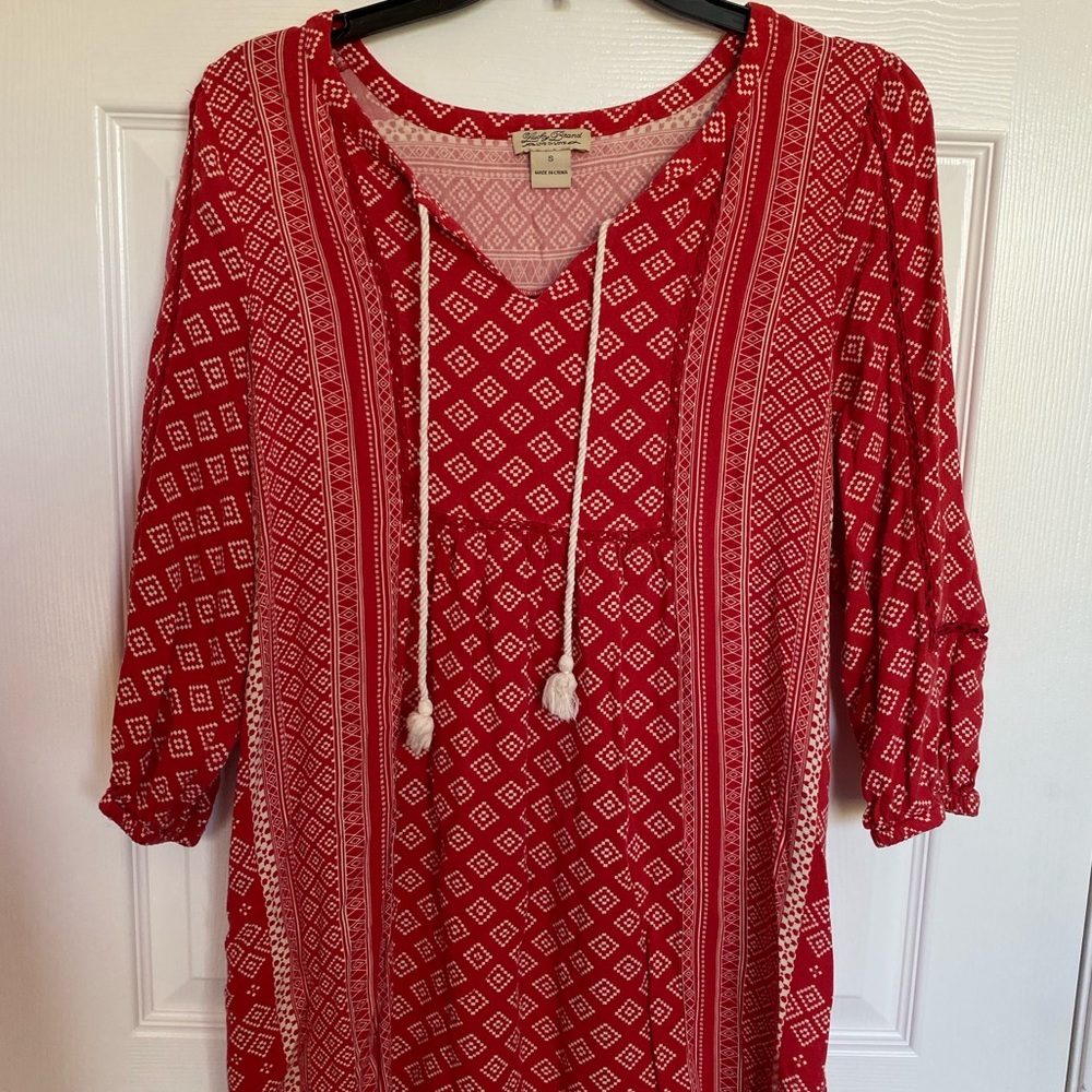 Red Long-sleeve Dress